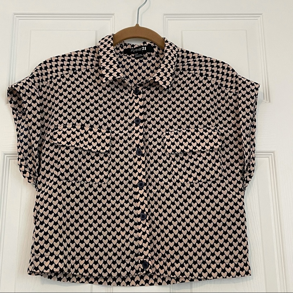 Crop top button up top
